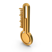 Gold Thermometer Icon PNG & PSD Images
