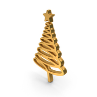 Gold Christmas Tree Icon PNG & PSD Images