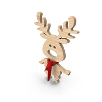 Reindeer With Red Scarf PNG & PSD Images