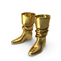 Leather Boots Gold PNG & PSD Images