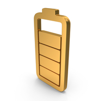 Gold Four Bar 80% Battery Icon PNG & PSD Images