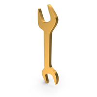 Gold Wrench Symbol PNG & PSD Images