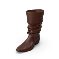 Leather Boot  Left PNG & PSD Images