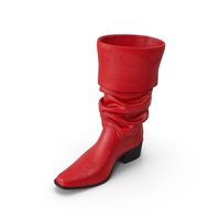 Red Right Leather Boot PNG & PSD Images