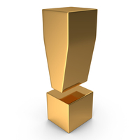 Gold Exclamation Mark Symbol PNG & PSD Images