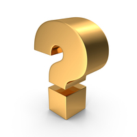 Gold Question Mark Symbol PNG & PSD Images
