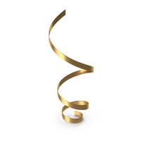Gold Curly Ribbon PNG & PSD Images