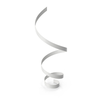 White Curly Ribbon PNG & PSD Images