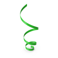 Green Curly Ribbon PNG & PSD Images