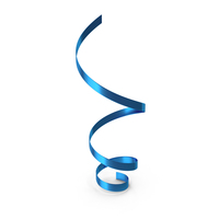 Blue Curly Ribbon PNG & PSD Images