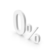 White Zero Percent Icon PNG & PSD Images