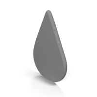 Gray Water Drop Symbol PNG & PSD Images