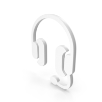 Services Headset Icon White PNG & PSD Images