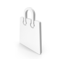 White Shopping Bag Symbol PNG & PSD Images