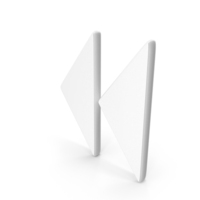 Rewind Button Symbol White PNG & PSD Images