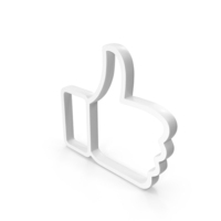 White Outline Like Symbol PNG & PSD Images