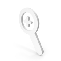 Magnifying Zoom Symbol White PNG & PSD Images