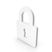 White Lock Symbol PNG & PSD Images