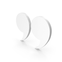 White Inverted Commas Symbol PNG & PSD Images