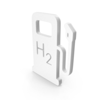 White Hydrogen Filling Station Icon PNG & PSD Images