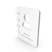White Contact Book Symbol PNG & PSD Images