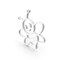 White Cute Butterfly Symbol PNG & PSD Images