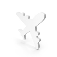 White Airplane Symbol PNG & PSD Images