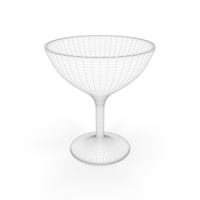 Champagne Glass Wireframe PNG & PSD Images