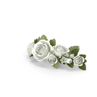 White Roses Circlet PNG & PSD Images