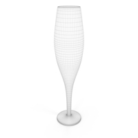 Champagne Flute Glass Wireframe PNG & PSD Images