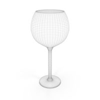 Red Burgundy Wine Glass Wireframe PNG & PSD Images