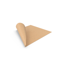 Curled Brown Paper Sheet PNG & PSD Images