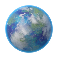 Fiction Planet With Water And Ground PNG & PSD Images