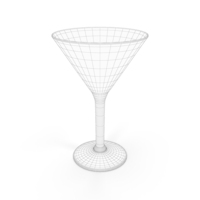 Martini Glass Wireframe PNG & PSD Images