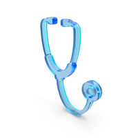 Blue Glass Stethoscope Symbol PNG & PSD Images
