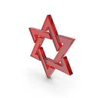 Red Glass Star Of David Icon PNG & PSD Images