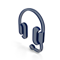 Blue Glass Headset Icon PNG & PSD Images