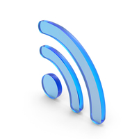 Blue Glass RSS Feed Icon PNG & PSD Images