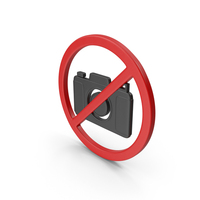 Red & Black No Photography Symbol PNG & PSD Images