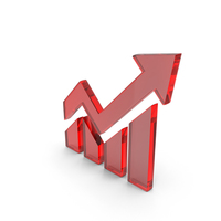 Chart with Arrow Icon Graph Vector Glass PNG & PSD Images