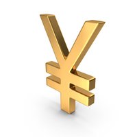 JAPANESE YEN GOLD PNG & PSD Images