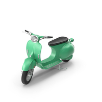 Green Retro Scooter PNG & PSD Images