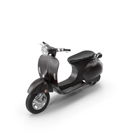 Black Retro Scooter PNG & PSD Images