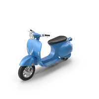 Blue Retro Scooter PNG & PSD Images