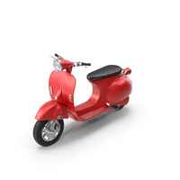 Red Retro Scooter PNG & PSD Images