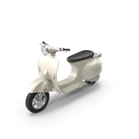 White Retro Scooter PNG & PSD Images