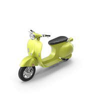 Yellow Retro Scooter PNG & PSD Images