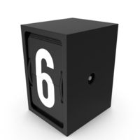 Flip Indicator Number 6 PNG & PSD Images