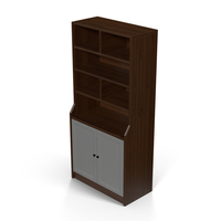 Dark Wood High Cabinet PNG & PSD Images
