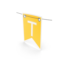 Garland Flag With Letter T PNG & PSD Images